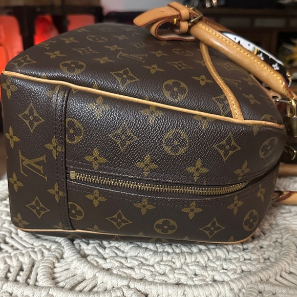 Louis Vuitton Deauville Brown Monogram Bag with Scarf Accent - Picture 6 of 16